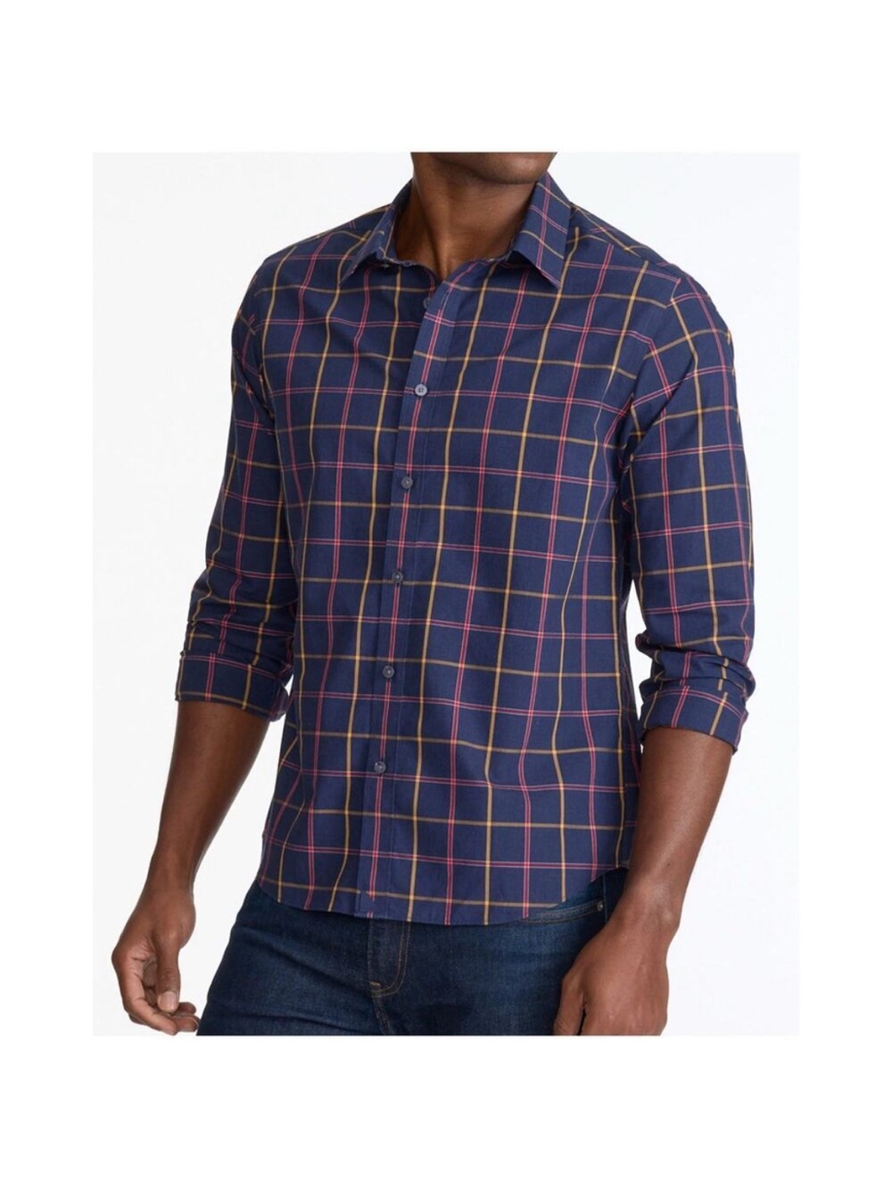 UNTUCKit Wrinkle-Free Slim-Fit Georgio Shirt in Windowpane Pattern - Size XL